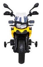 Motor BMW F850 GS na akumulator dla dzieci Żółty + Kółka pomocnicze + Audio LED + Wolny Start + EVA