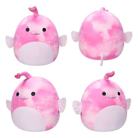 SQUISHMALLOWS, pluszak, 19 cm (Sy - Pink Tie Dye Angler Fish w/Heart)