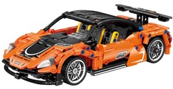 Zestaw Klocków Autko Sportowe 491el. Pomarańczowe