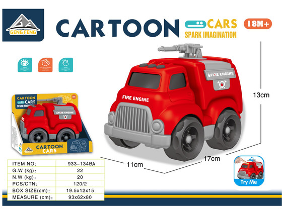 Pojazd Straż Pożarna z Funkcją Świateł i Dźwięku