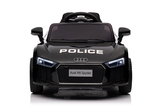 Audi R8 Policja na akumulator dla dzieci + Pilot + EVA + Wolny Start + MP3 LED