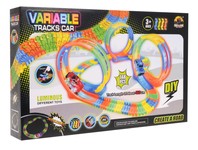 Fluorescencyjny Tor Wyścigowy dla dzieci 3+ Elastyczne części 148 el. + Autko z LED + 3 Pętle 360