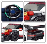 Zestaw Klocków Auto Sportowe 349el. Białe