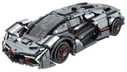 Zestaw Klocków Autko Sportowe Szare 1512el.