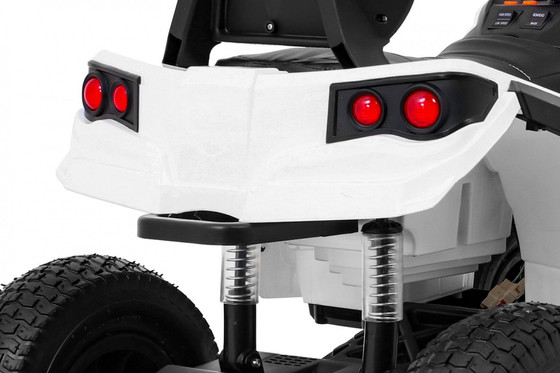 Quad ATV Air na akumulator dla dzieci Biały + Koła pompowane + Radio MP3 + Wolny Start
