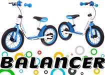 Rowerek biegowy SporTrike Balancer dla dzieci Niebieski Pierwszy rowerek do Nauki jazdy
