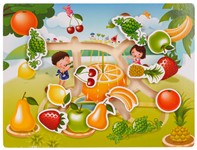 Drewniany Zestaw Puzzli Owoce Warzywa