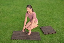 Piankowa Mata pod basen ogrodowy Imitacja drewna 12 szt. 50x50cm BESTWAY