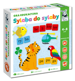 Gra edukacyjna "Sylaba do sylaby" dla dzieci 4-8 lat + Układanie wyrazów + Nazywanie obrazków