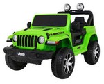 Jeep Wrangler Rubicon na akumulator dla dzieci Zielony + Pilot + Radio MP3 LED + Koła EVA
