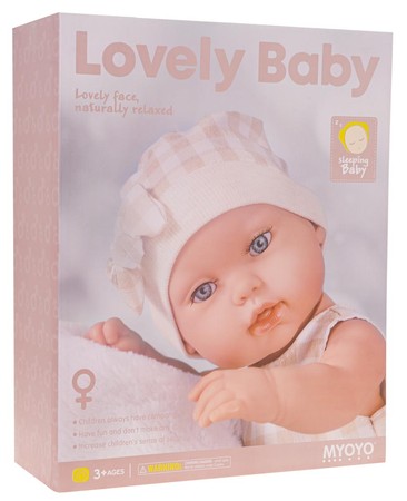 Zestaw Niemowlak Lalka + Akcesoria Beżowe