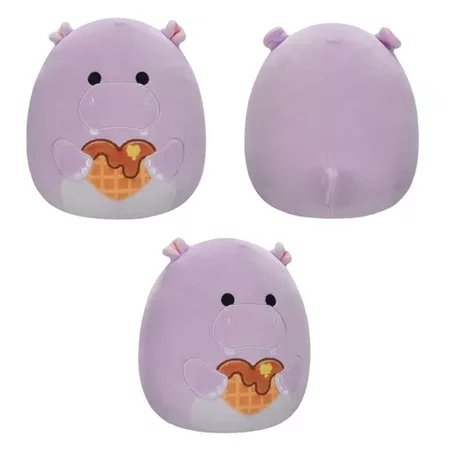 SQUISHMALLOWS I Got That, pluszak, 19 cm (Hanna - Purple Hippo Holding Waffle)