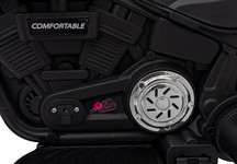 Motorek Chopper FASTER na akumulator dla dzieci Biały + Radio FM + Panel audio + LED