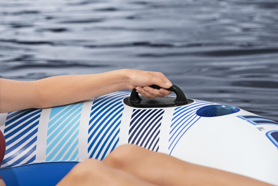 Dmuchany Materac do pływania dla 2 osób BESTWAY 240x122x50cm + Oparcia + Schowki