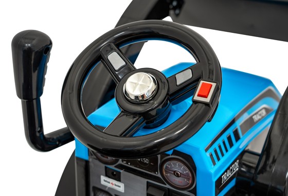 Traktor Spychacz G320 dla najmłodszych dzieci Niebieski + Ruchoma łyżka + Melodie + Klakson + Światła LED