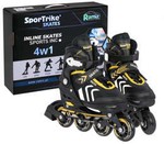 Zestaw 4w1 Rolki Wrotki Łyżwy dla dzieci Rozmiar 29-33 Żółty