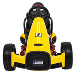 Gokart na akumulator Bolid XR-1 dla dzieci Żółty + Regulowana kierownica + Profilowane siedzenie