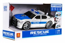 Interaktywny radiowóz dla dzieci 3+ Model auta policyjnego 1:16 Światła + Dźwięki