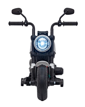 Motorek Chopper FASTER na akumulator dla dzieci Biały + Radio FM + Panel audio + LED