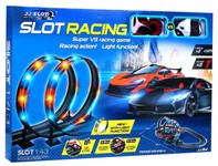 6-metrowy Tor wyścigowy dla dzieci 3-8 lat + Świetlne pętle 360 + 2 autka + Licznik okrążeń