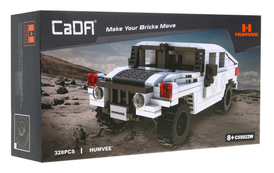 Klocki techniczne CaDA 328 el. Humvee pojazd wojskowy 1:24 dla dzieci 8+