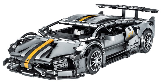 Zestaw Klocków Autko Sportowe Szare 1356el.