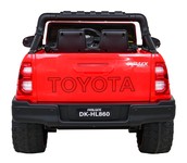 Toyota Hilux na akumulator dla dzieci Czerwony + Napęd 4x4 + Pilot + 2 bagażniki + Radio MP3 + LED