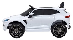 Aston Martin DBX na akumulator dla dzieci Biały + Pilot + EVA + Pasy + Wolny Start + Audio LED
