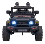 Toyota FJ Cruiser dla dzieci Czarny Liście + Pilot + Napęd 4x4 + Audio LED + EVA + Wolny Start