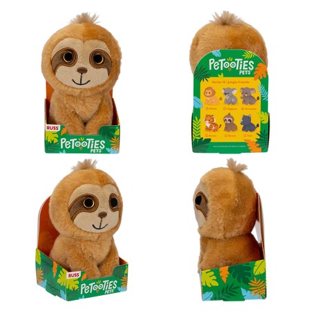 RUSS PetooTies Pets Jungle Friends Seria 16, Beans, pluszak, 10 cm