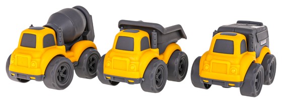 Zestaw Trzech Pojazdów Budowlanych