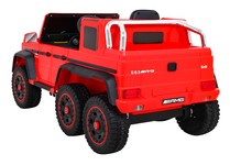 Mercedes G63 AMG Autko na akumulator Czerwony + Pilot + 6 kół EVA + Wolny Start + MP3 LED