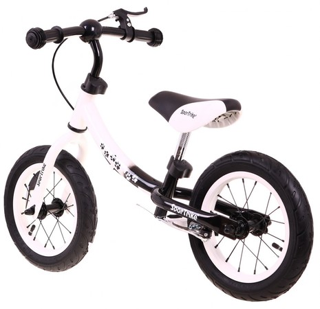 Rowerek biegowy dla dzieci Boomerang SporTrike Biały Nauki jazdy + Zmienny układ ramy