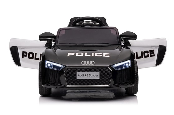 Audi R8 Policja na akumulator dla dzieci + Pilot + EVA + Wolny Start + MP3 LED
