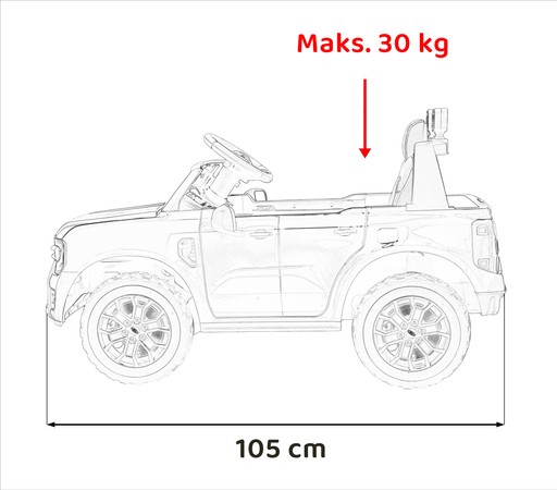 Pojazd Ford Ranger LIFT Czerwony