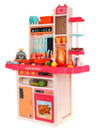Stylowa różowa Kuchnia dla dzieci 3+ Kran z wodą + Interaktywny palnik z parą + Panel audio 65 el.