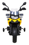 Motor BMW F850 GS na akumulator dla dzieci Żółty + Kółka pomocnicze + Audio LED + Wolny Start + EVA