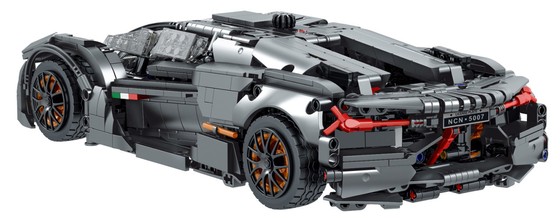 Zestaw Klocków Autko Sportowe Szare 1512el.