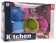 Metalowe Kolorowe Garnki + Akcesoria