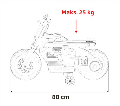 Pojazd Motorek Future 88 Czarny