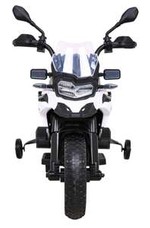 Motor BMW F850 GS na akumulator dla dzieci Biały + Kółka pomocnicze + Audio LED + Wolny Start + EVA