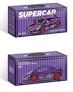 Zestaw Klocków Auto Sportowe Fioletowe 470el.