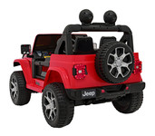 Jeep Wrangler Rubicon na akumulator dla dzieci Czerwony + Pilot + Radio MP3 LED + Koła EVA