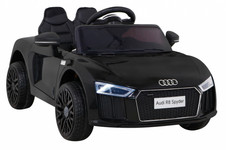 Audi R8 na akumulator dla dzieci Czarny + Pilot + EVA + Wolny Start + MP3 LED