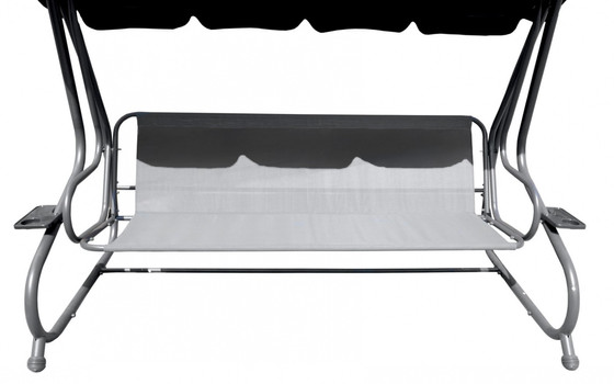 Huśtawka Ogrodowa Siedzisko Textylina 2x1 WZÓR Szara