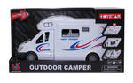Biały Kamper Funkcją Świateł i Dźwięku