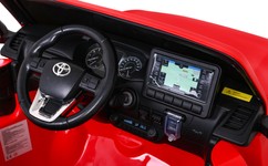 Toyota Hilux na akumulator dla dzieci Czerwony + Napęd 4x4 + Pilot + 2 bagażniki + Radio MP3 + LED