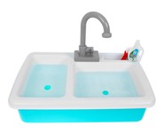 Zlew do mycia naczyń dla dzieci 3+ Kran z wodą + Suszarka + Naczynia Sztućce