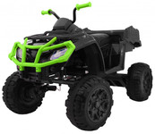 Quad XL ATV 2,4GHz na akumulator dla dzieci Czarno-Zielony + Pilot + Napęd 4x4 + Bagażnik + Wolny Start + EVA + Audio LED