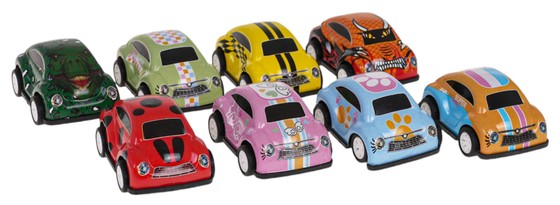 Zestaw 8 Autek, samochodzików z napędem